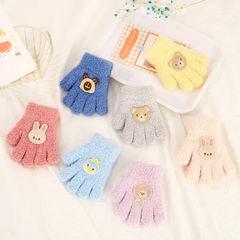 Kids Fleece-Lined Winter Gloves – Toddler Boys & Girls