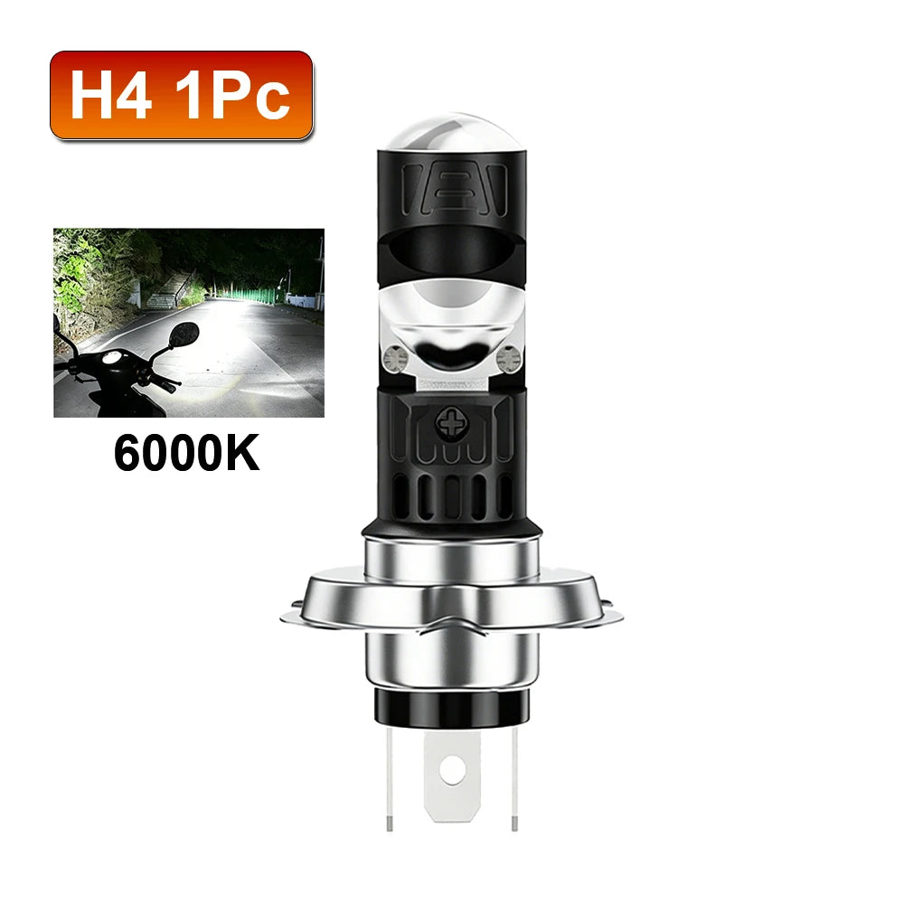 Motorcycle LED Headlight Bulb H4 H6 BA20D P15D – 40000LM