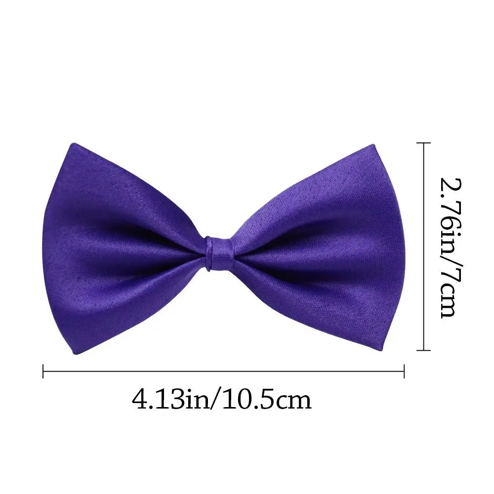 Kids Pre-Tied Adjustable Bow Tie – Solid Color Boys & Girls