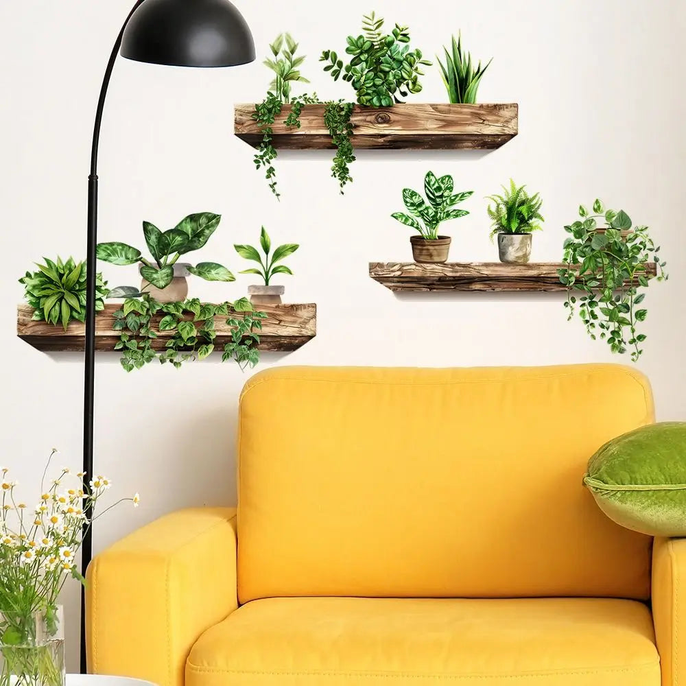 Potted Plant Removable Wall Stickers – Self-Adhesive Decals