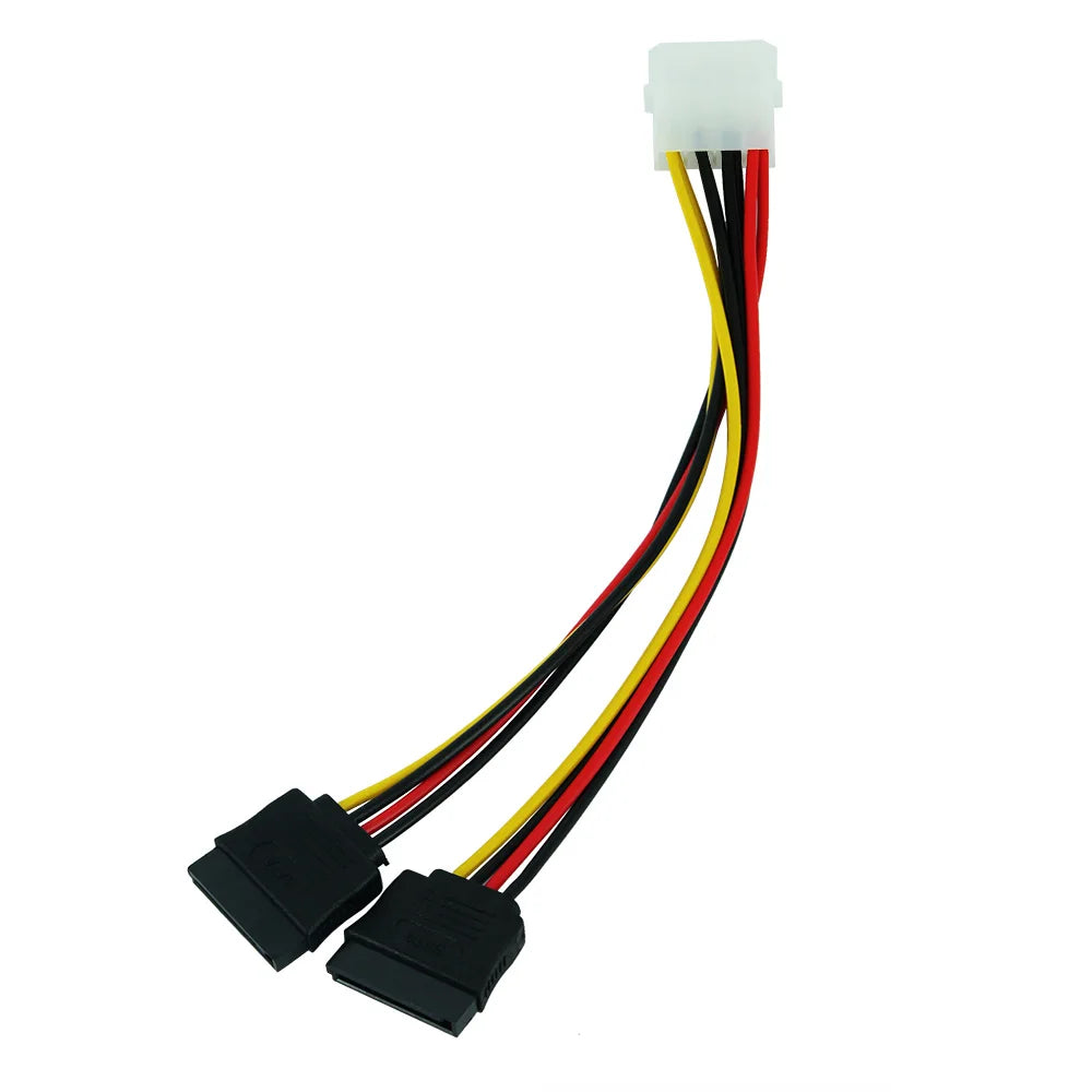 4-Pin Molex to Dual SATA Y Splitter Power Cable for PC Drives