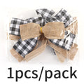 Oversized Christmas Plaid Linen Bow – Holiday Hair & Gift Decor