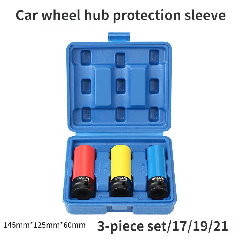 Wheel Hub Nylon Protective Socket Set – 3/4/5 Pc Chrome-V