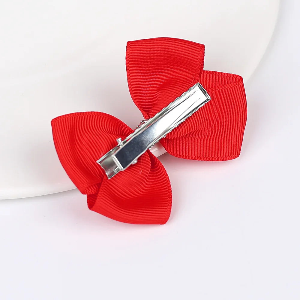 3-Piece Kids USA Patriotic Handmade Hair Clips | Girls Hairpins