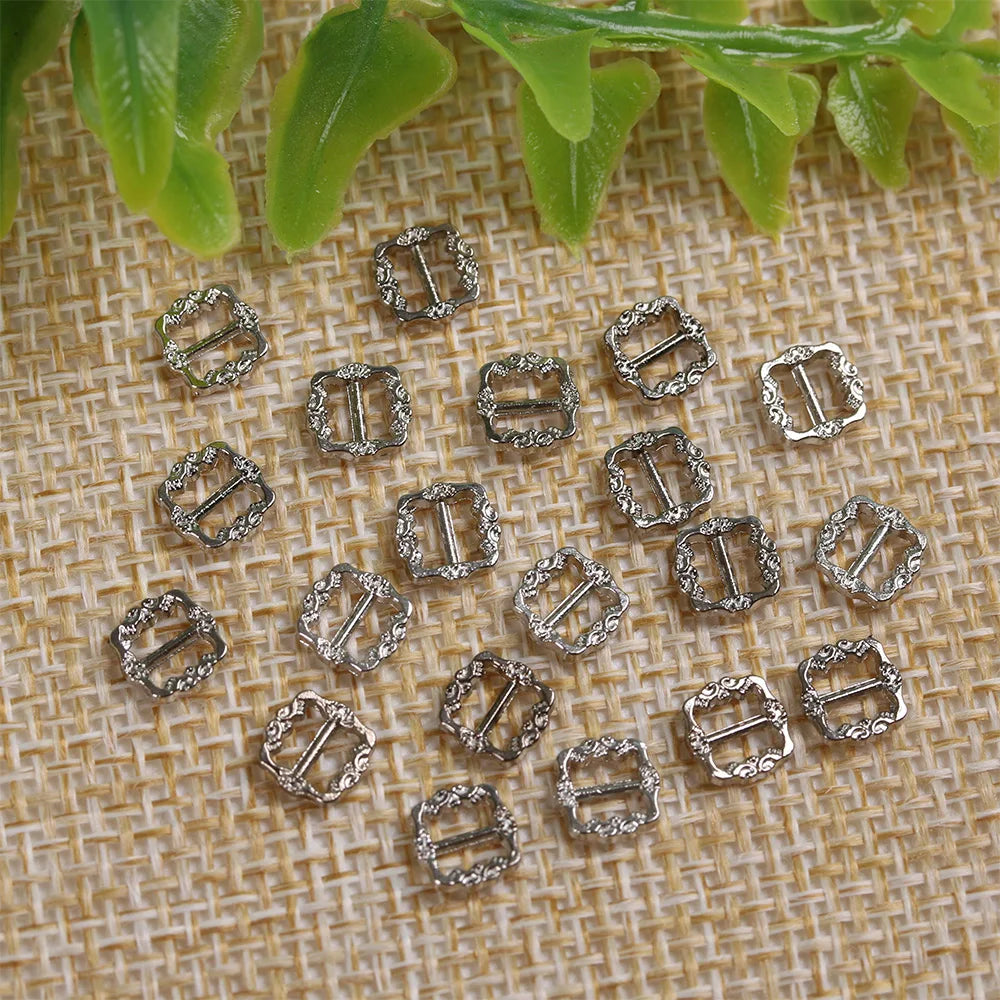 Mini Metal Tri-Glide Doll Buckles 20/40pcs – DIY Bag & Belt