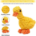Braided Yellow Duck Squeaky Plush Dog Toy – Bite Resistant