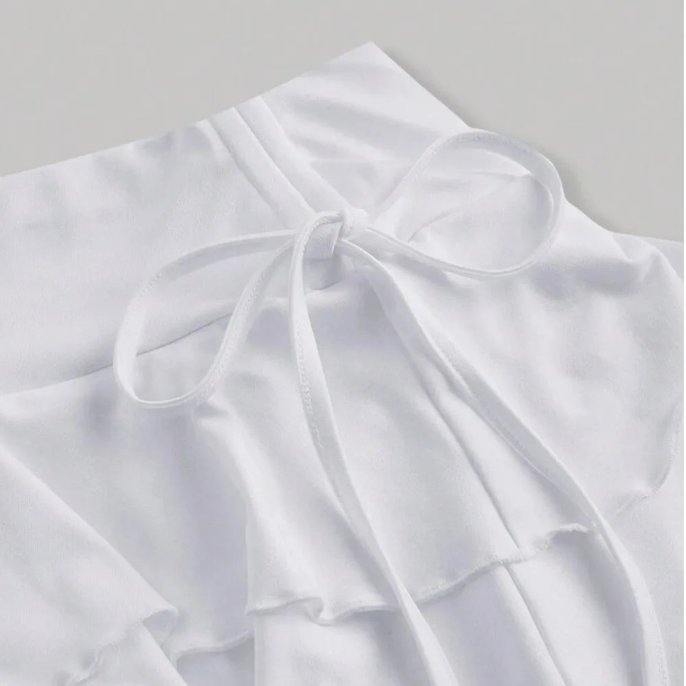Women's High Waist Ruffle A-Line Mini Skirt | Summer
