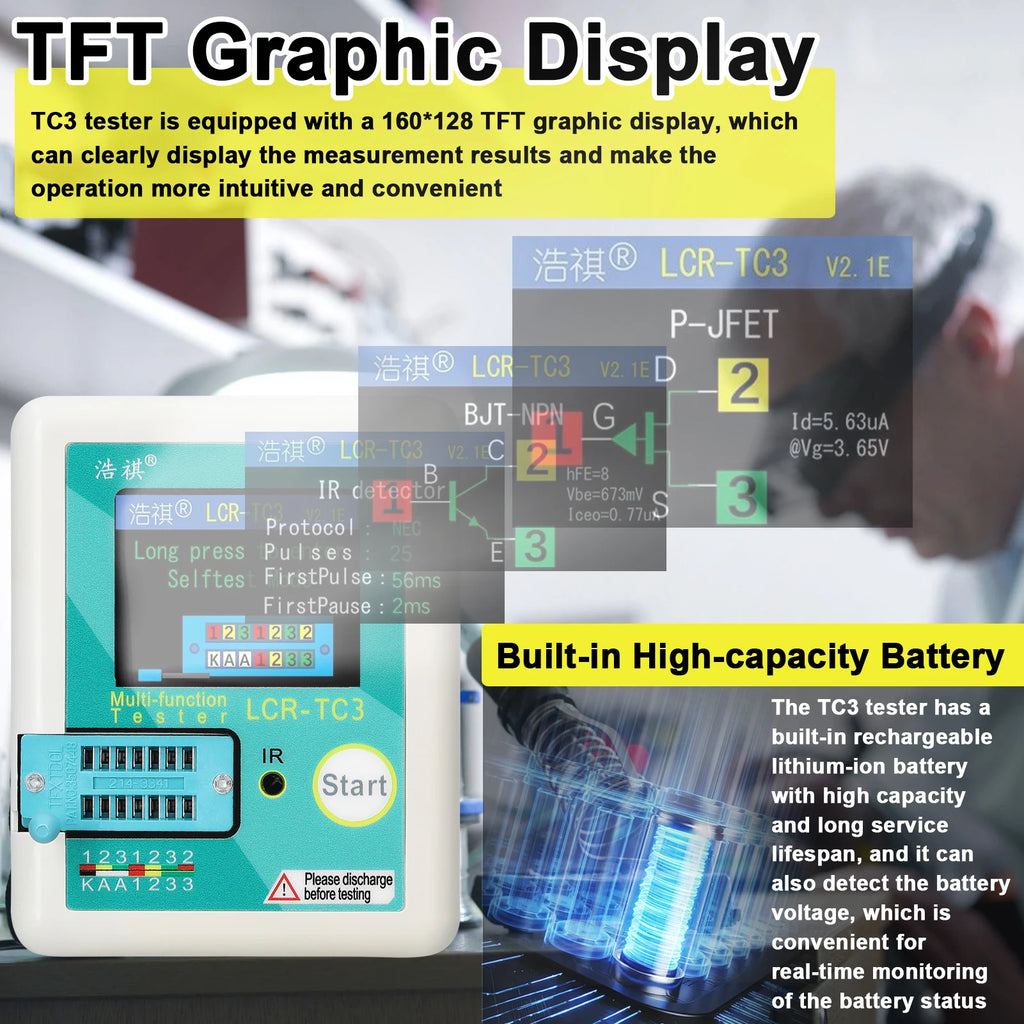 TC3 Transistor Tester | Multi-Component Electronic Tester