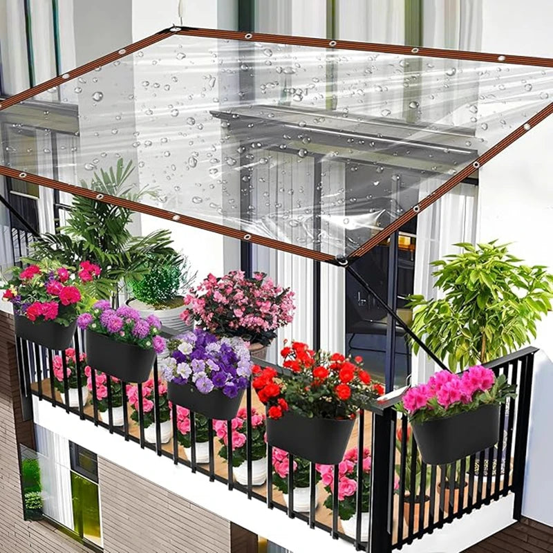 0.12mm Transparent PE Tarpaulin – Waterproof Garden Cover