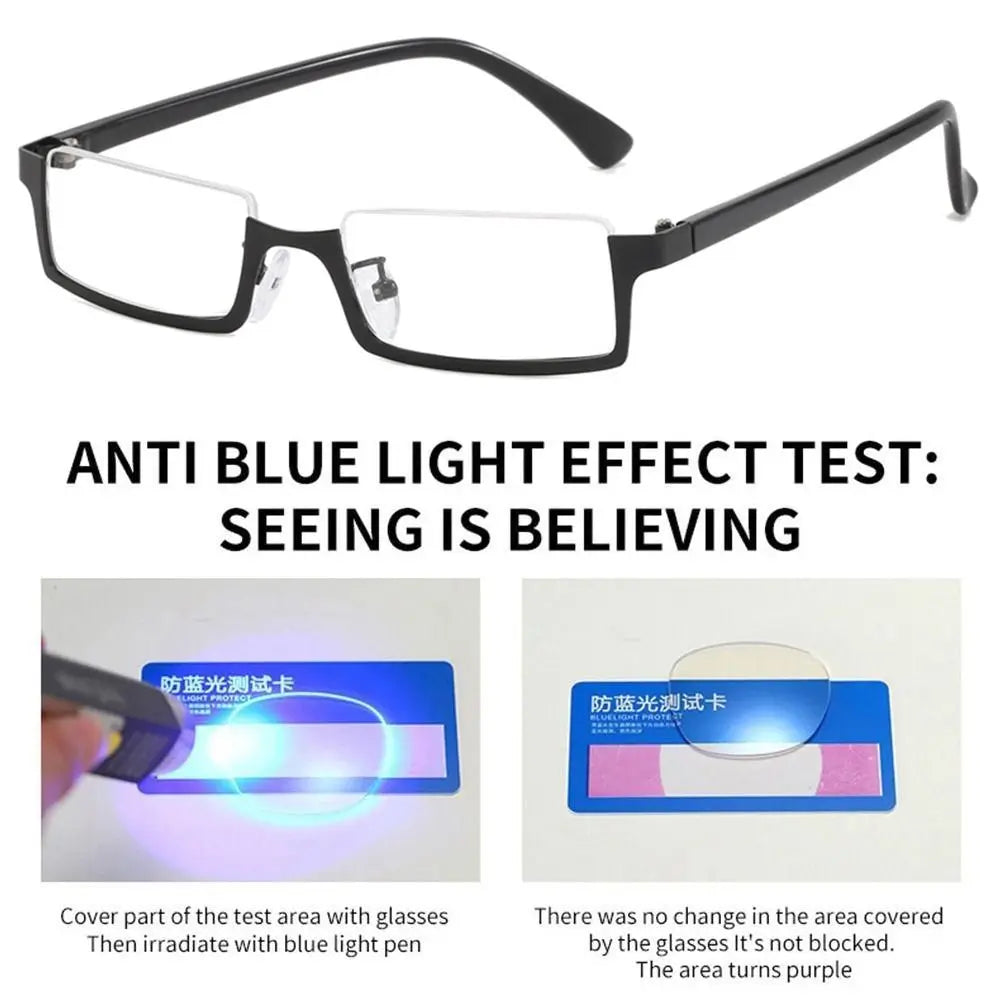 Blue Light Blocking Glasses – Ultralight Metal Square Frames