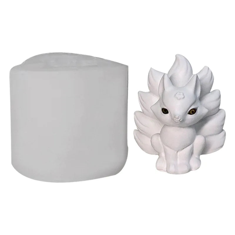 Nine-Tail Fox Silicone Mold – Candle, Resin & Gypsum