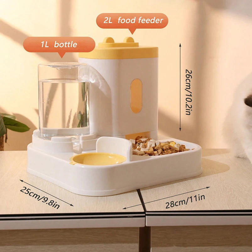 Rabbit Ear Standing Pet Bowl Set – Cat & Dog Food & Water Feeder