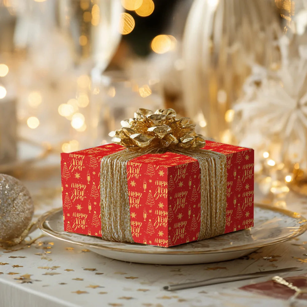 Christmas Kraft Gift Wrapping Paper – Black & Gold 50x70cm
