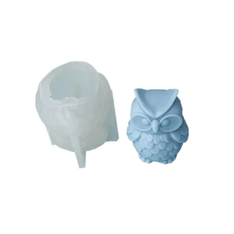 3D Owl Silicone Mold – Candle, Soap, Resin & Baking DIY