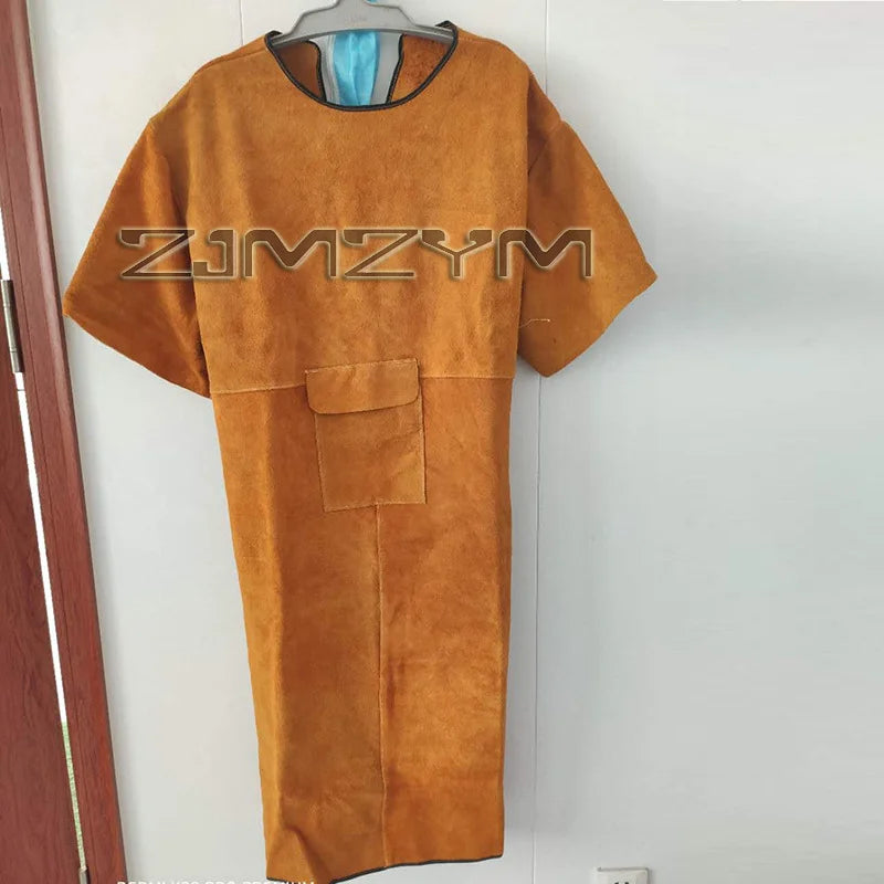 Cowhide Leather Welding Apron – Flame & Wear Resistant Coat