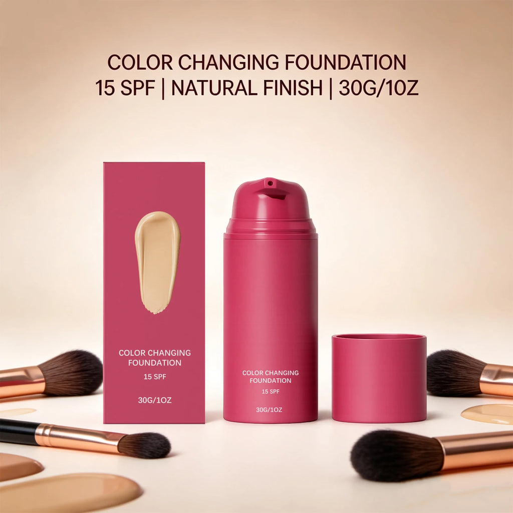 Color Changing Foundation SPF 15 | Full Coverage Lightweight