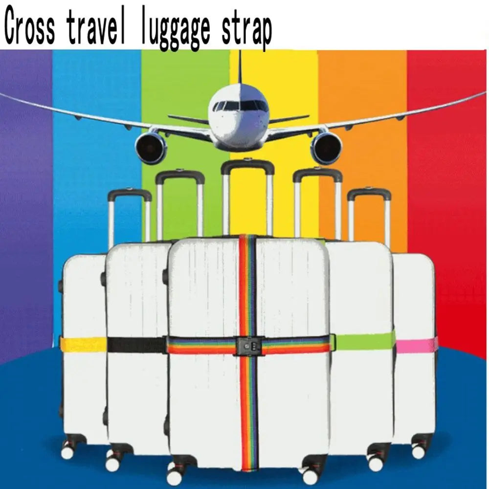 Luggage Strap with Password Lock | Nylon Travel Suitcase Belt