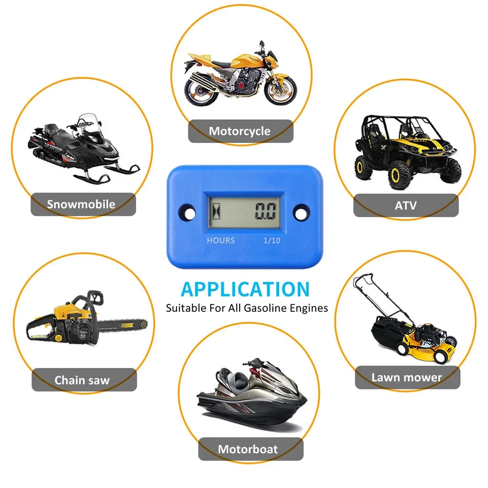 Digital LCD Hour Meter Counter – ATV, Motorcycle, Boat & Generator