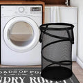 Collapsible Mesh Laundry Hamper – Foldable Clothes Basket