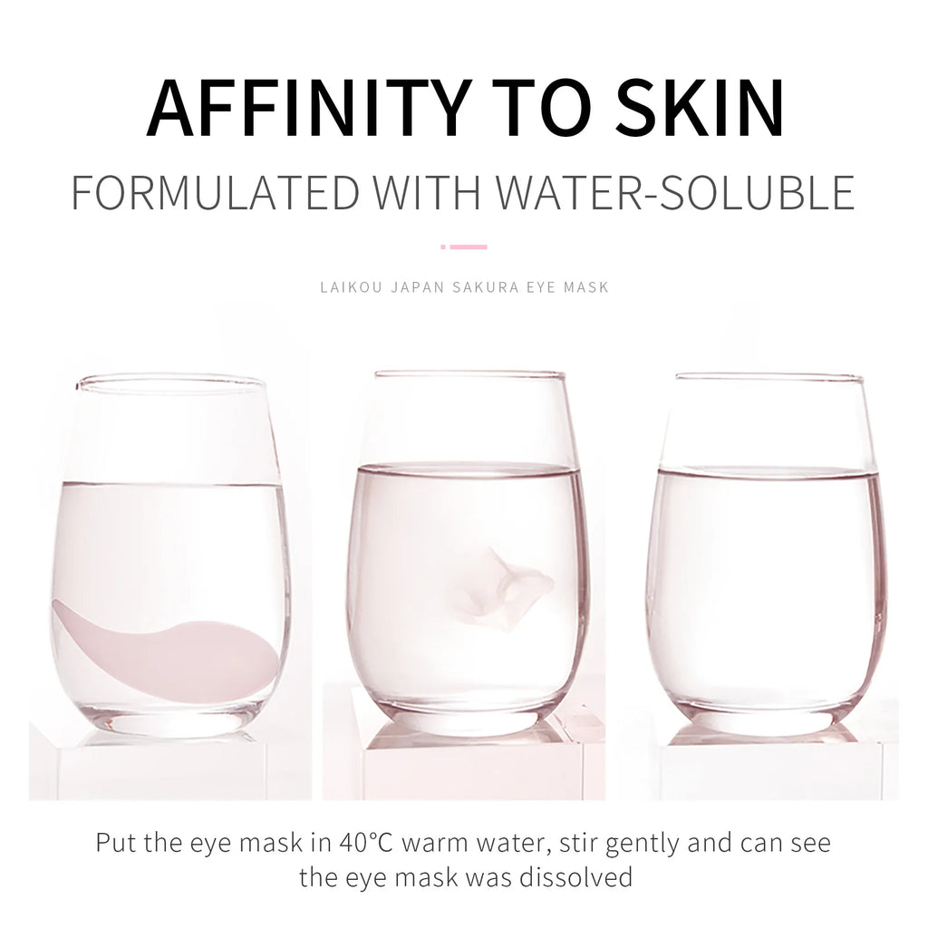 LAIKOU Sakura Collagen Gel Eye Patches – 50 Pcs Moisturizing