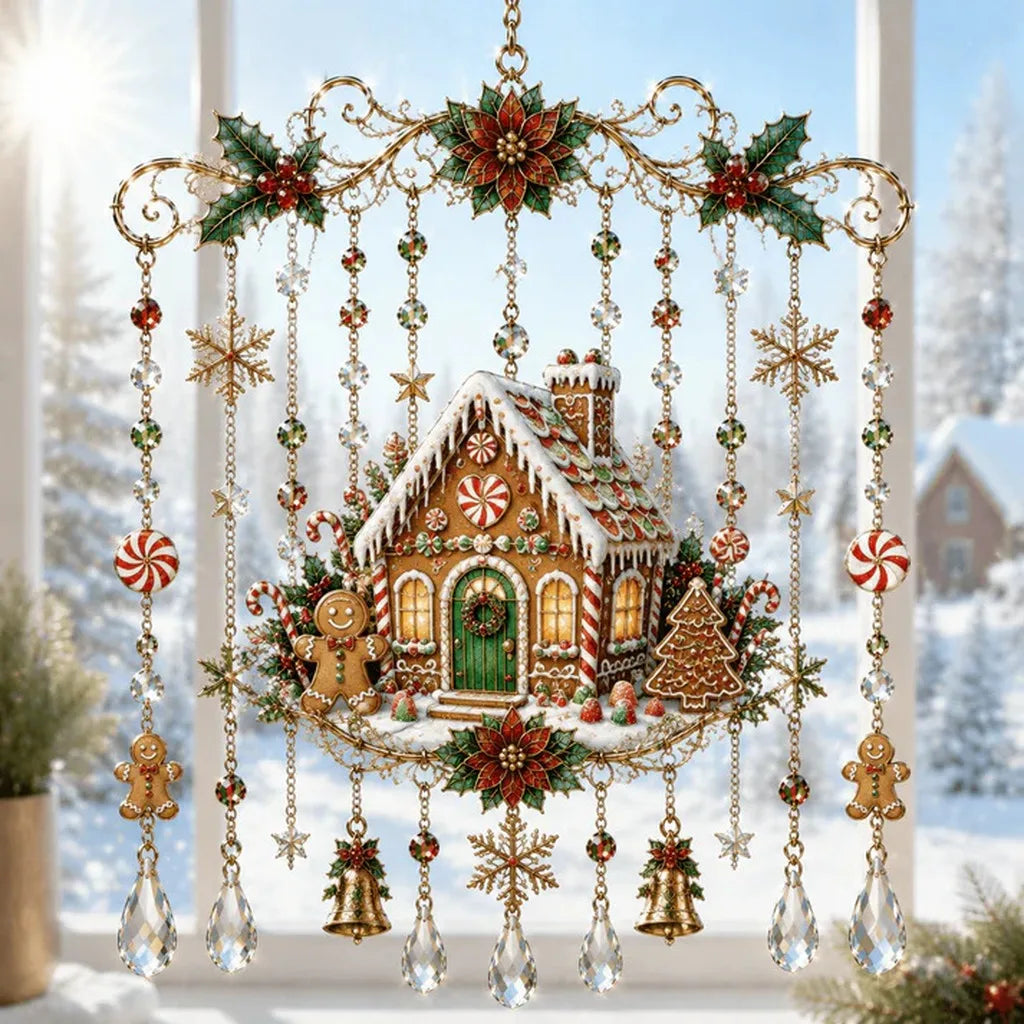 Crystal Pendant Wind Chime – Christmas Hanging Ornament