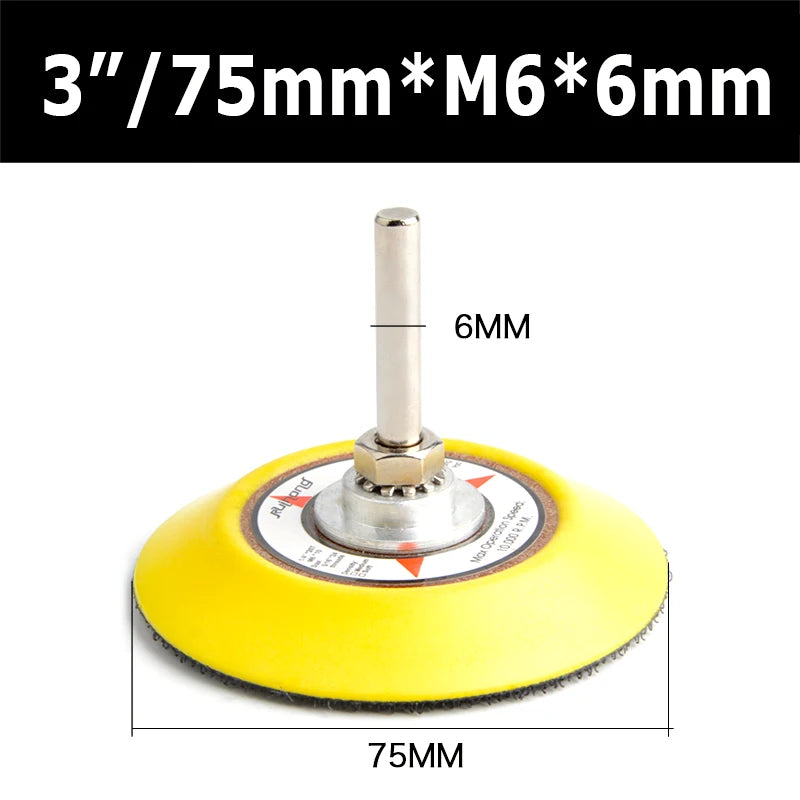 3" & 2" Hook & Loop Sanding Back-Up Pad | M6 Die Grinder