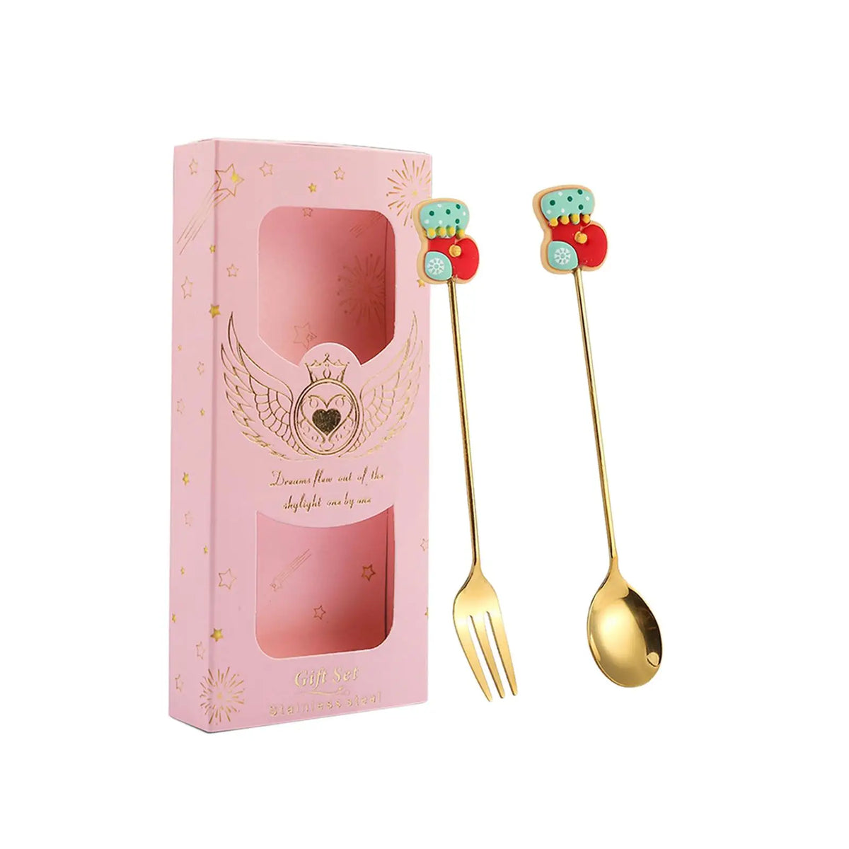 Santa Christmas Stainless Steel Cutlery Set – Spoons & Forks