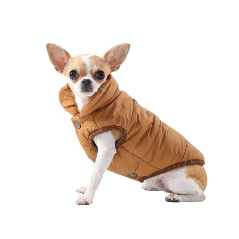 Winter Fleece Dog Jacket – Windproof Bodysuit for Small Dogs