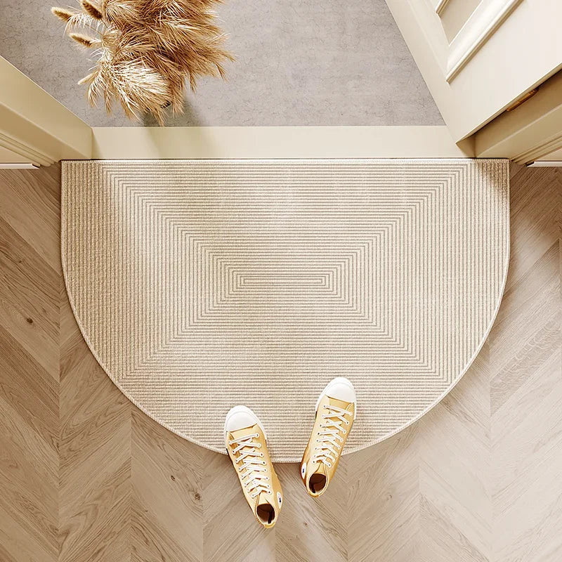 Semi-Circular Non-Slip Door Mat – Modern Entryway Rug