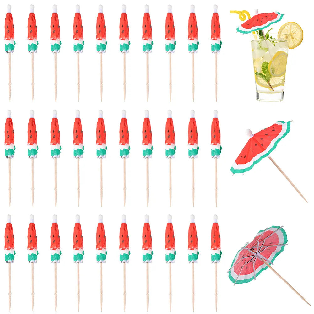 Watermelon Cocktail Umbrella Picks – 100ct Party Toothpicks