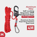 Aluminum Alloy Tent Rope Tensioner | Anti-Slip 2–10mm Adjuster