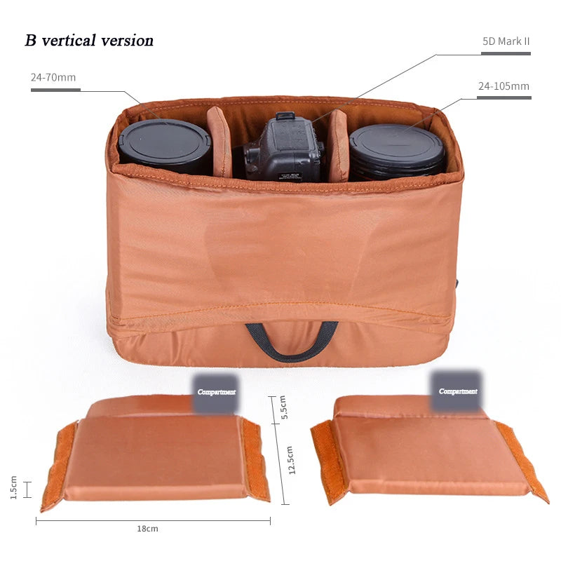 Velvet Camera Bag – Waterproof DSLR Photography Liner Insert