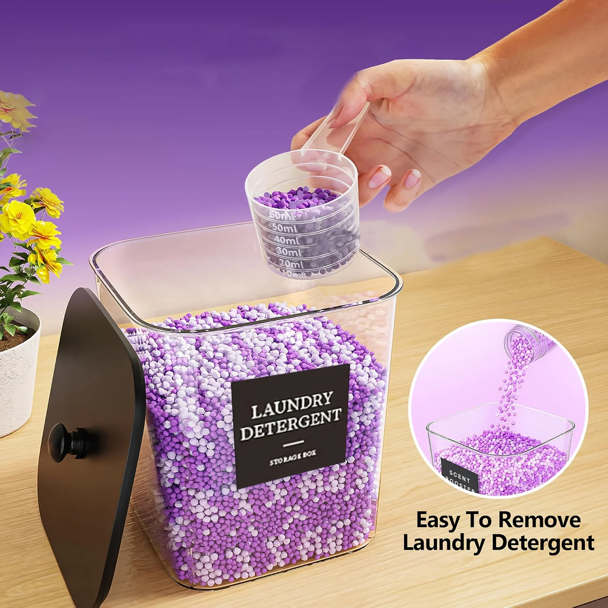 NIFTY 3-Pack Clear Laundry Storage Containers | Pods & Powder