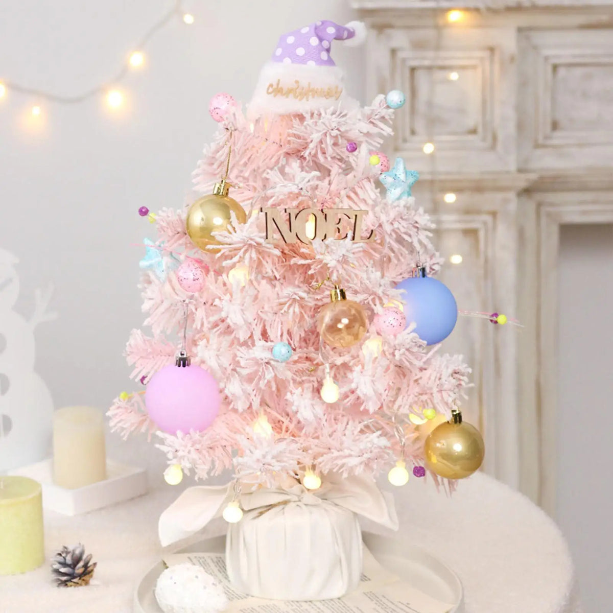 Mini Christmas Tree with Lights & Music Box | Tabletop Décor