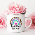 Personalized Custom Name Enamel Mug – Retro Coffee Cup Gift