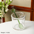 Japanese 3D Flower Borosilicate Glass Spoon – Long Handle