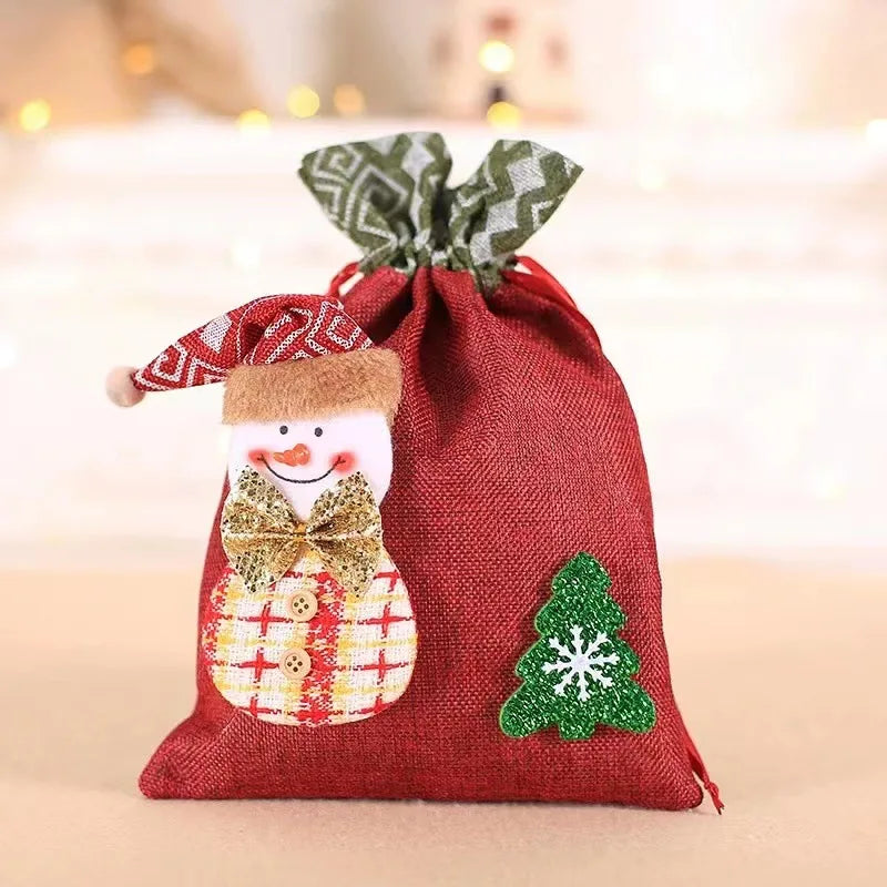 Christmas Drawstring Candy Gift Bag – Festive Holiday Treat Bag