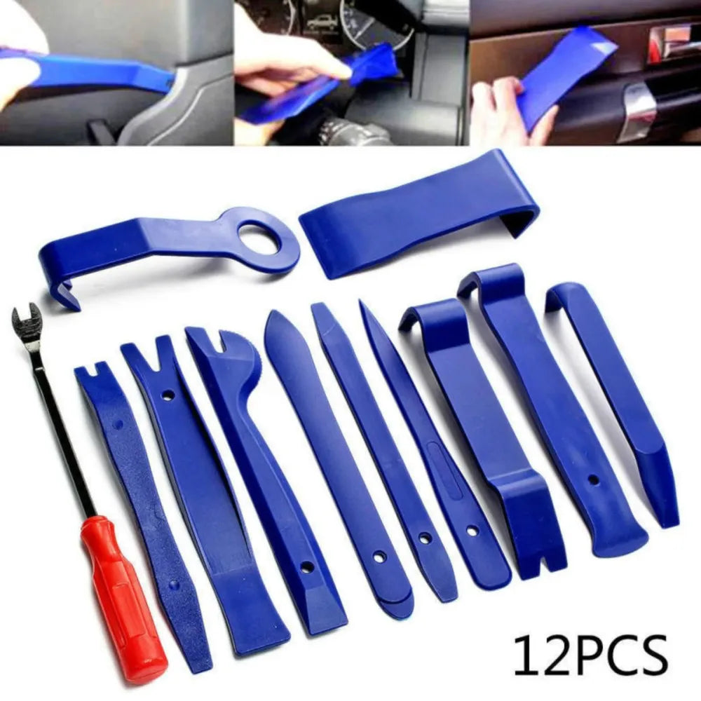 12-Pc Plastic Car Trim Removal Tool Kit – No-Scratch Panel Pry