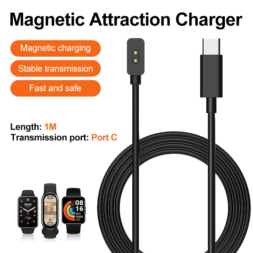 Magnetic USB Charger for Xiaomi Mi Band 8 9 10 & Redmi Watch 3