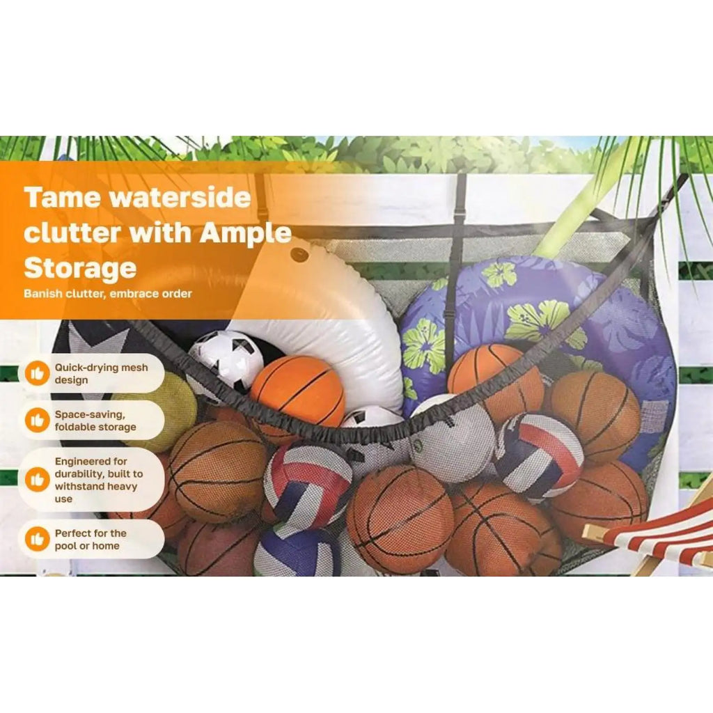 Large Hanging Pool Toy Storage Net Bag – Float Organizer