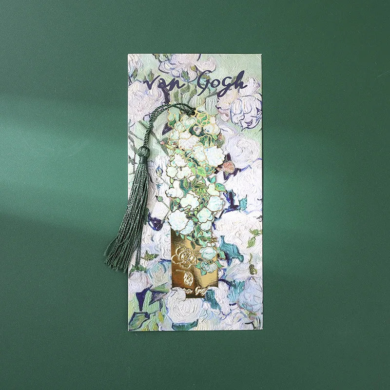 Vintage Hollowed Metal Bookmark | Oil Painting Book Clip