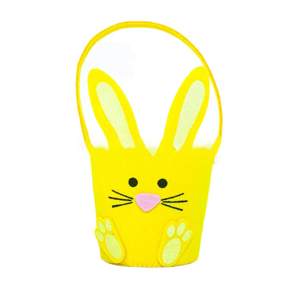 Easter Egg Basket Bunny Non-Woven Candy Bucket Gift Bag Kids