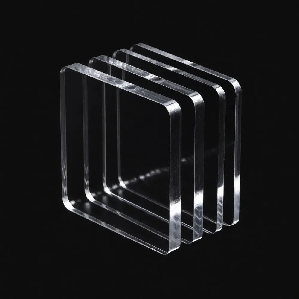 5-Pack DIY Transparent Acrylic Fridge Magnet Set – Self-Adhesive