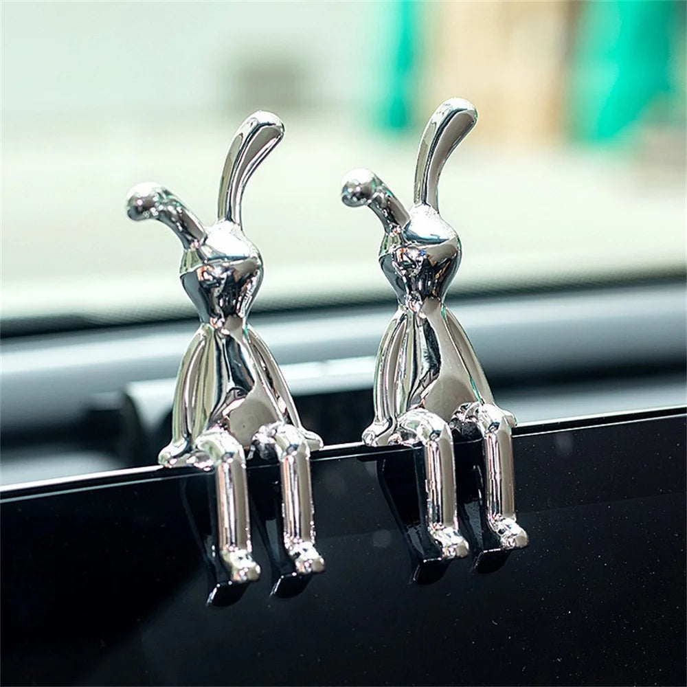 Long-Eared Rabbit Figurine | Easter Bunny Resin Statue Decor