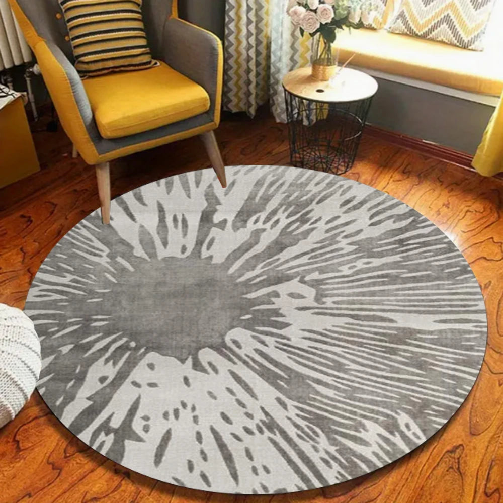Round Non-Slip Area Rug – Soft Modern Carpet for Home Décor