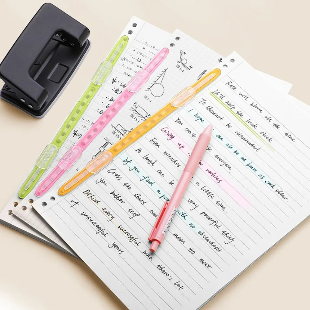 12-Pack Rainbow 2-Hole Binding Clips – A4 Loose Leaf Fasteners