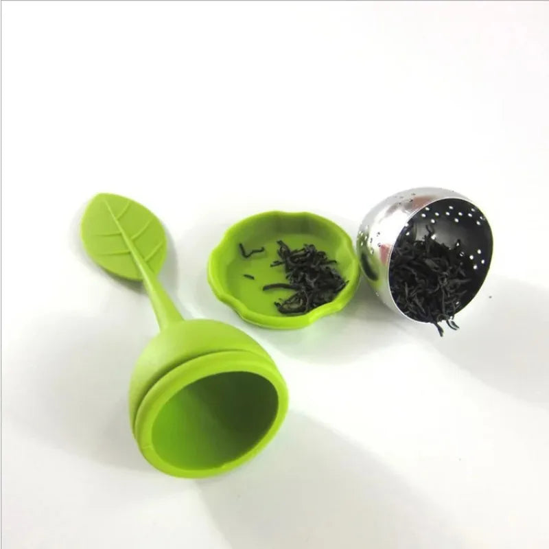 Leaf Tea Infuser – Food-Grade Silicone & Stainless Steel Strainer