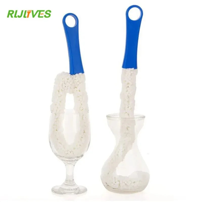 Flexible Wand Sponge Brush – Wine Bottle & Decanter Cleaner