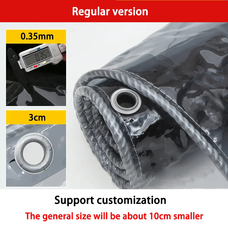 Semi-Transparent PVC Waterproof Tarpaulin Garden Canopy Cover