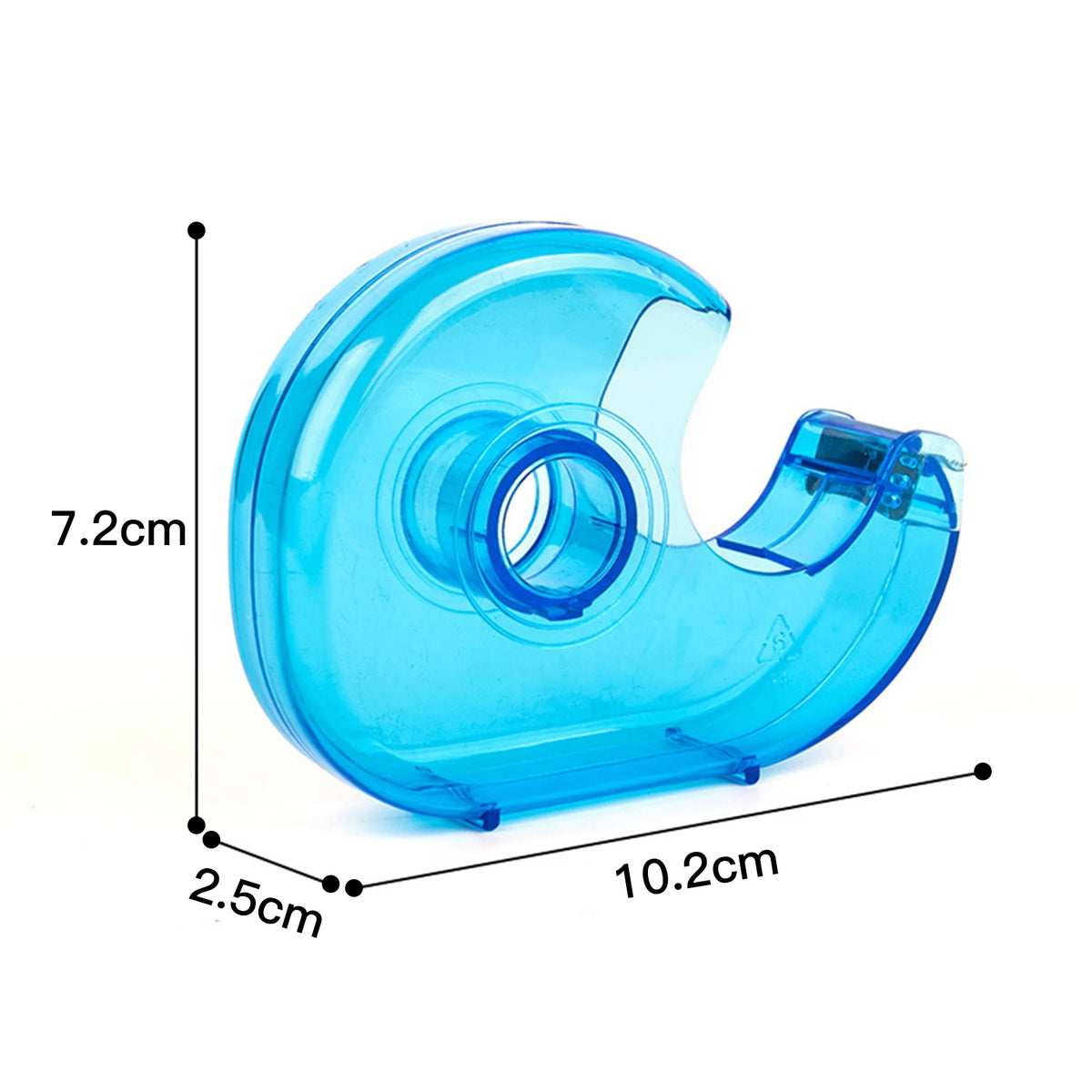 Transparent Desktop Tape Dispenser – Portable Plastic Cutter